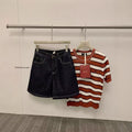 High Waisted Wide Leg Denim Shorts