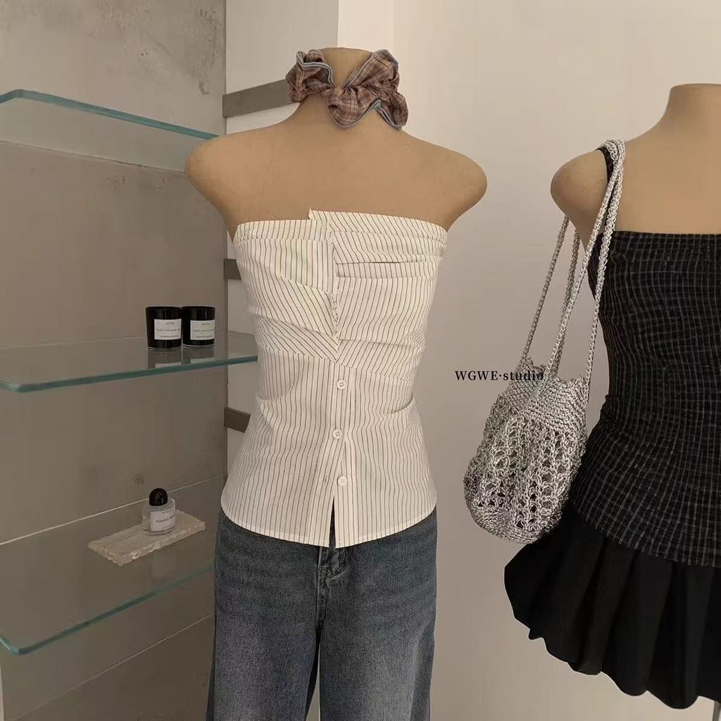 Striped / Plaid Tube Top