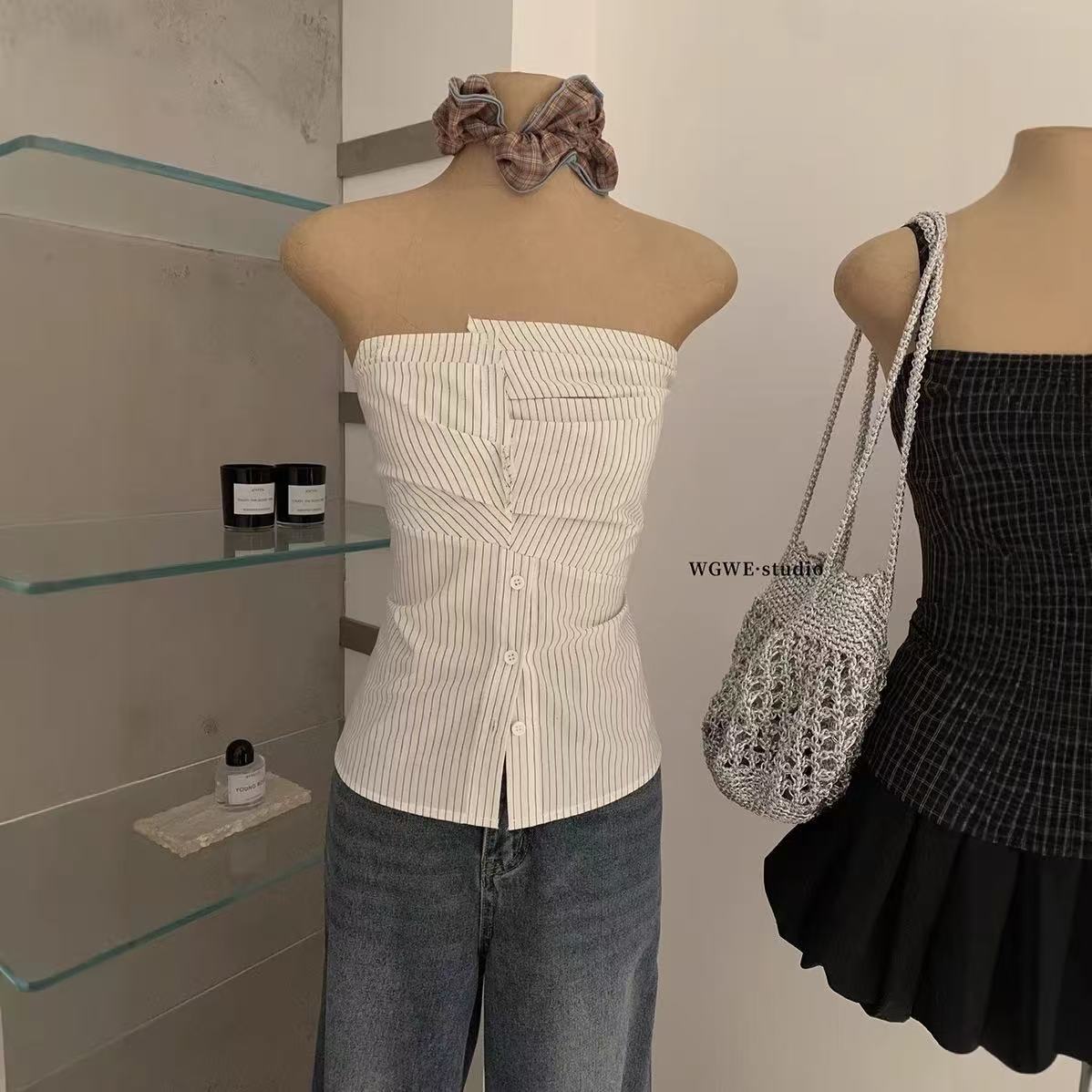 Striped / Plaid Tube Top