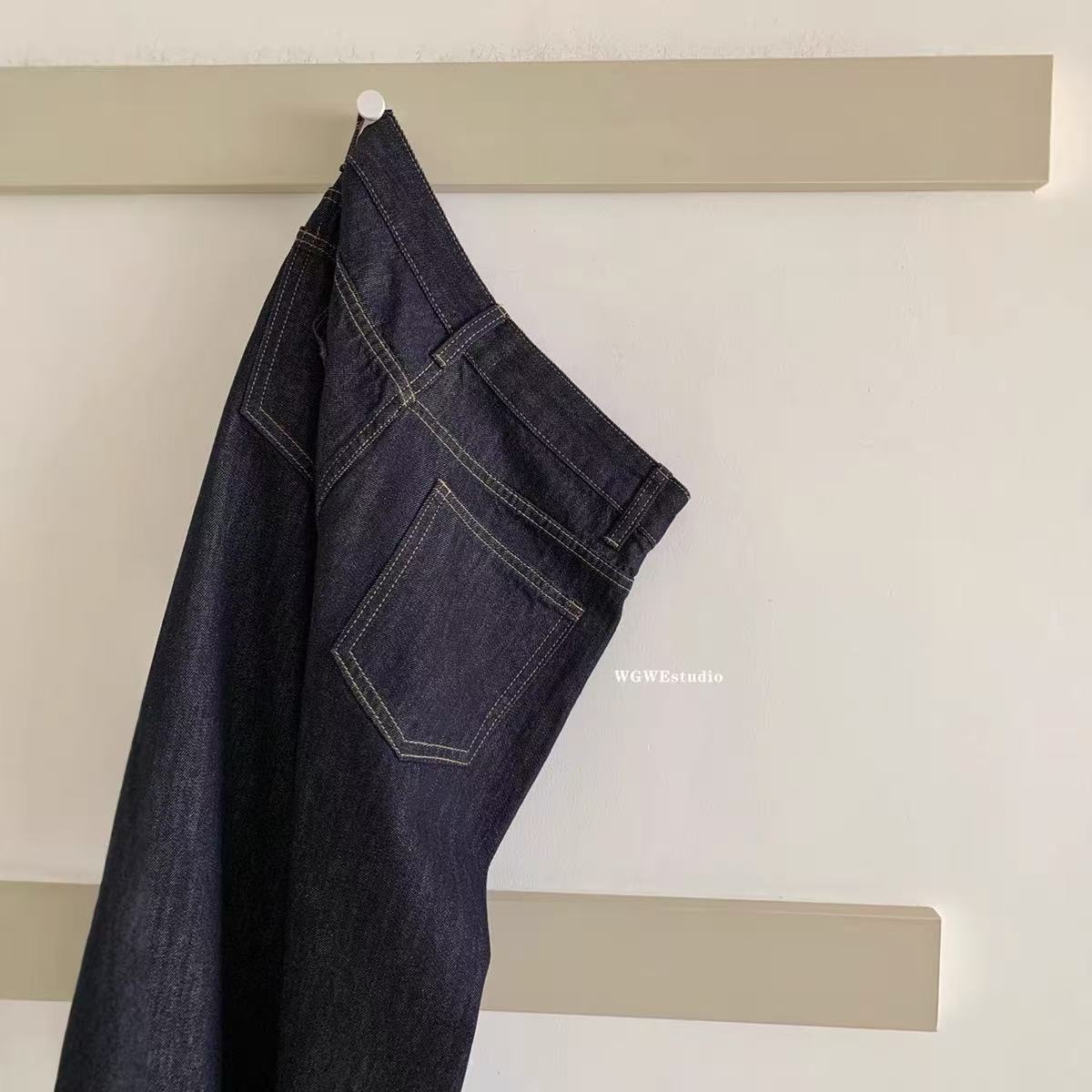 Classic Dark Wash Wide Leg Jeans